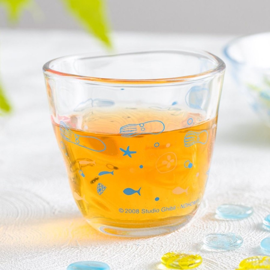 Kitchenware | Maison Ghibli Transparent Glass Ponyo Under The Sea - Ponyo On The Cliff