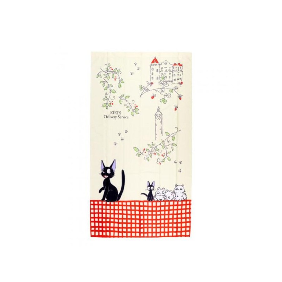 Wall Decoration | Maison Ghibli Japanese Curtain Jiji And His Kids - Kiki'S Delivery Service