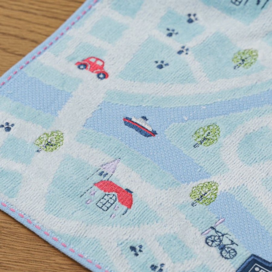 Household Linen | Maison Ghibli Mini Towel City Map 25X25 Cm - Kiki'S Delivery Service