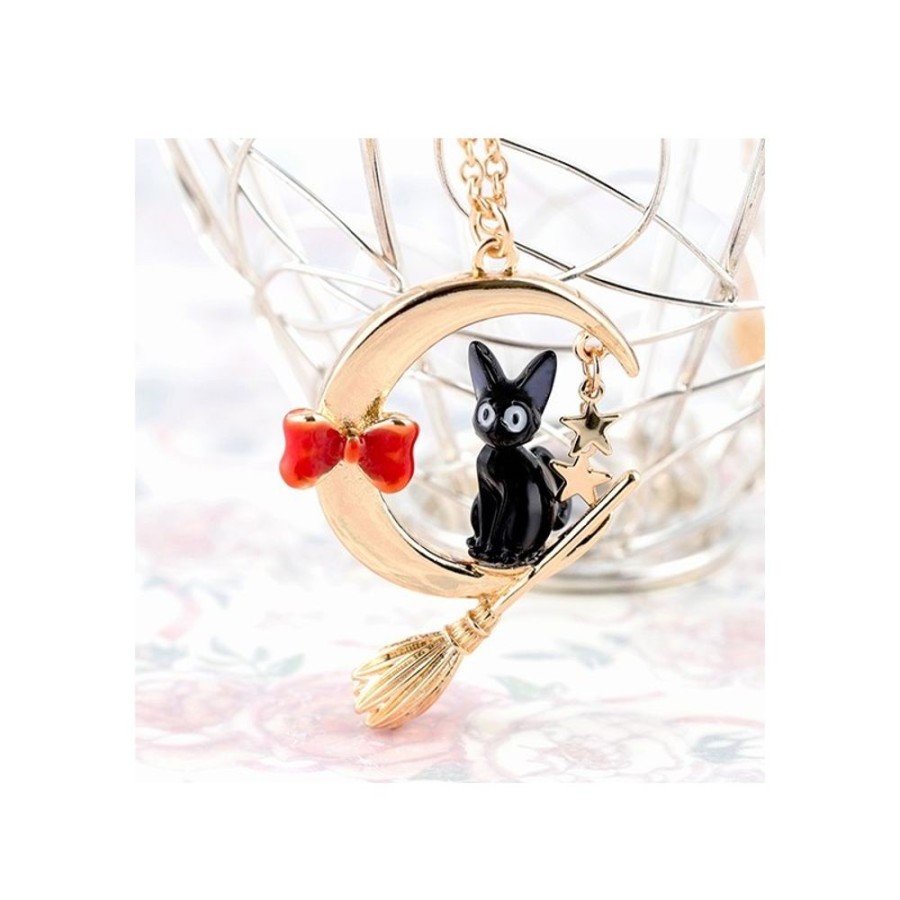 Jewellery | Maison Ghibli Jiji With Moon Necklace - Kiki'S Delivery Service