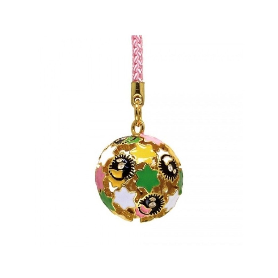 Straps | Maison Ghibli Golden Ring Bell With Strap Soot Sprites And Candy - Spirited Away