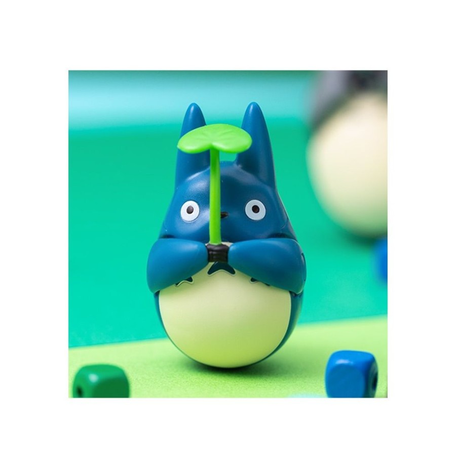 Toys | Maison Ghibli Round Bottomed Figurine Middle Totoro With Leaf - My Neighbor Totoro