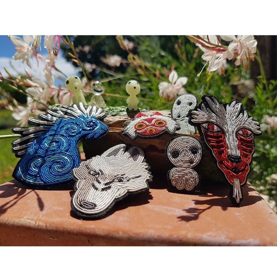 Pins | Maison Ghibli Embroidered Jewel Brooch San'S Mask - Princess Mononoke