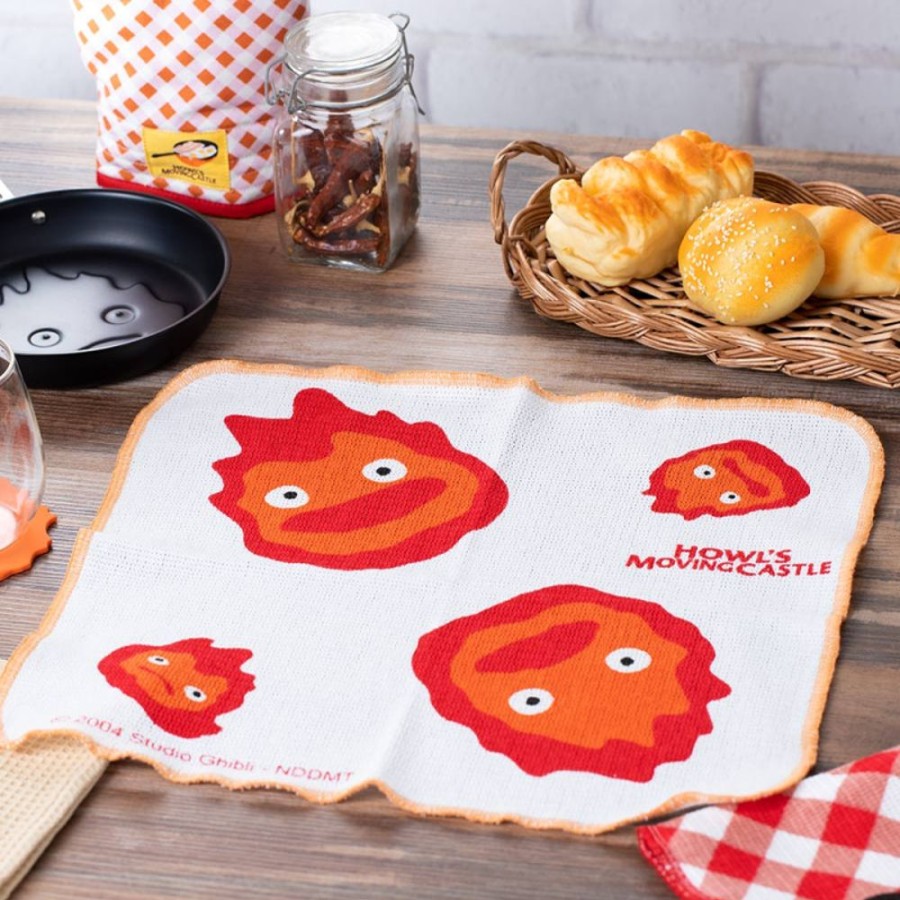 Kitchenware | Maison Ghibli 2 Pcs Set Kitchen Towel Calcifer - Howl'S Moving Castle