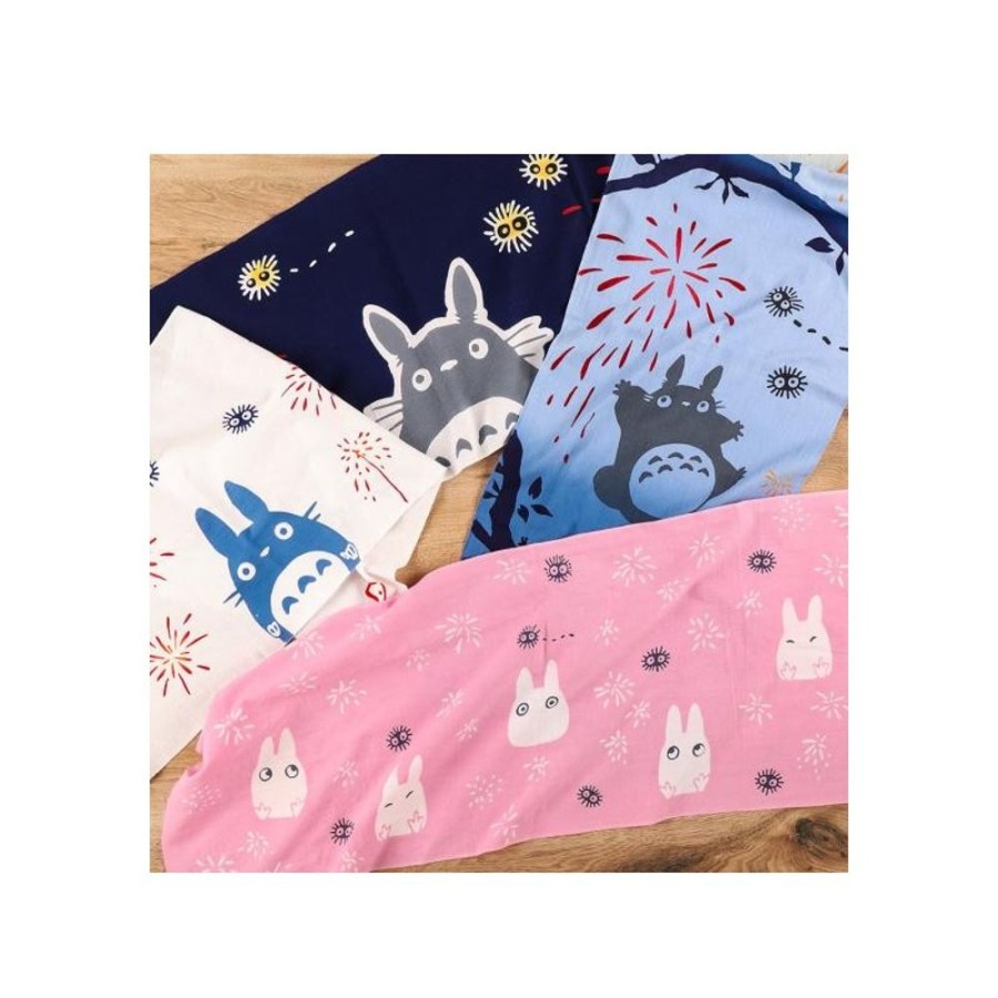 Household Linen | Maison Ghibli Tenugui Big Totoro Fireworks - My Neighbor Totoro