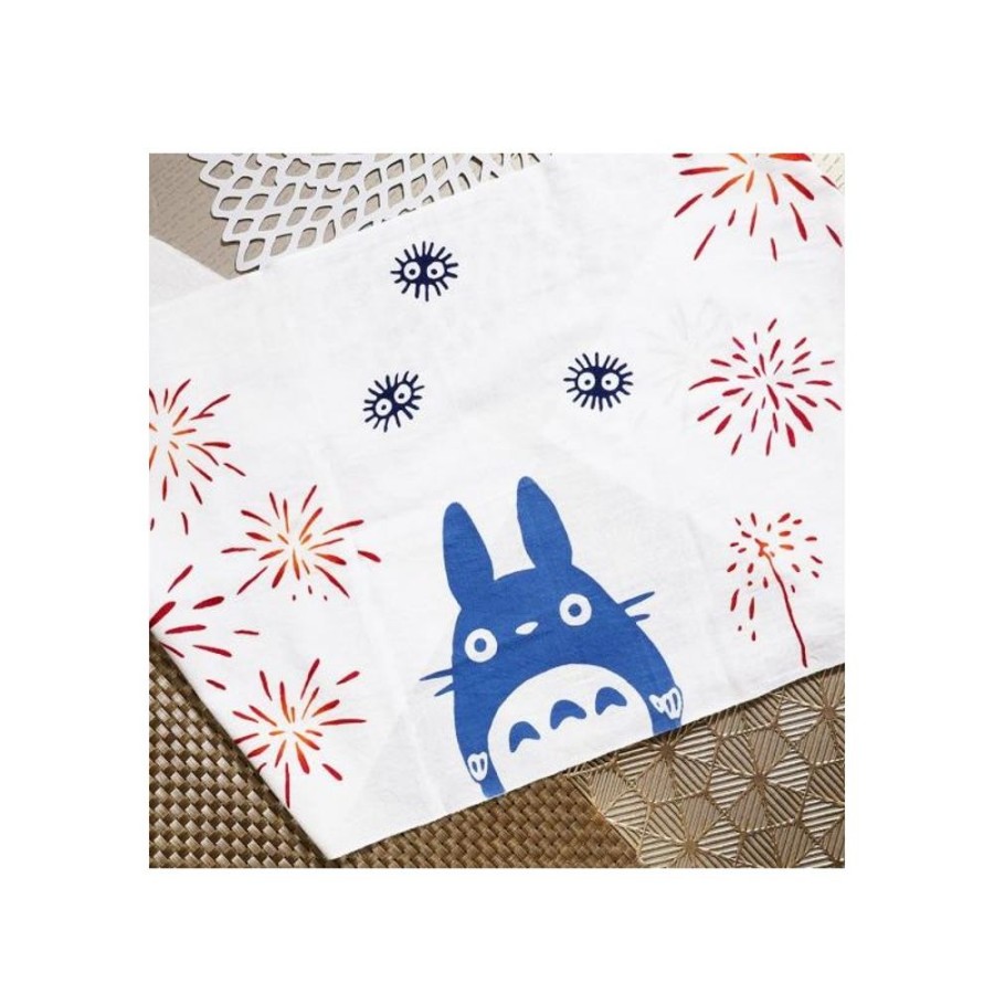 Household Linen | Maison Ghibli Tenugui Middle Totoro Fireworks - My Neighbor Totoro