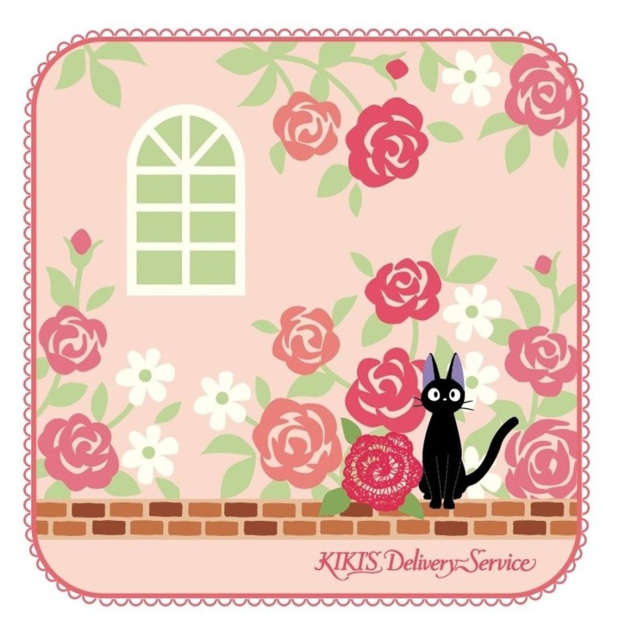 Household Linen | Maison Ghibli Mini Serviette Jardin De Roses 25 X 25 Cm - Kiki La Petite Sorciere