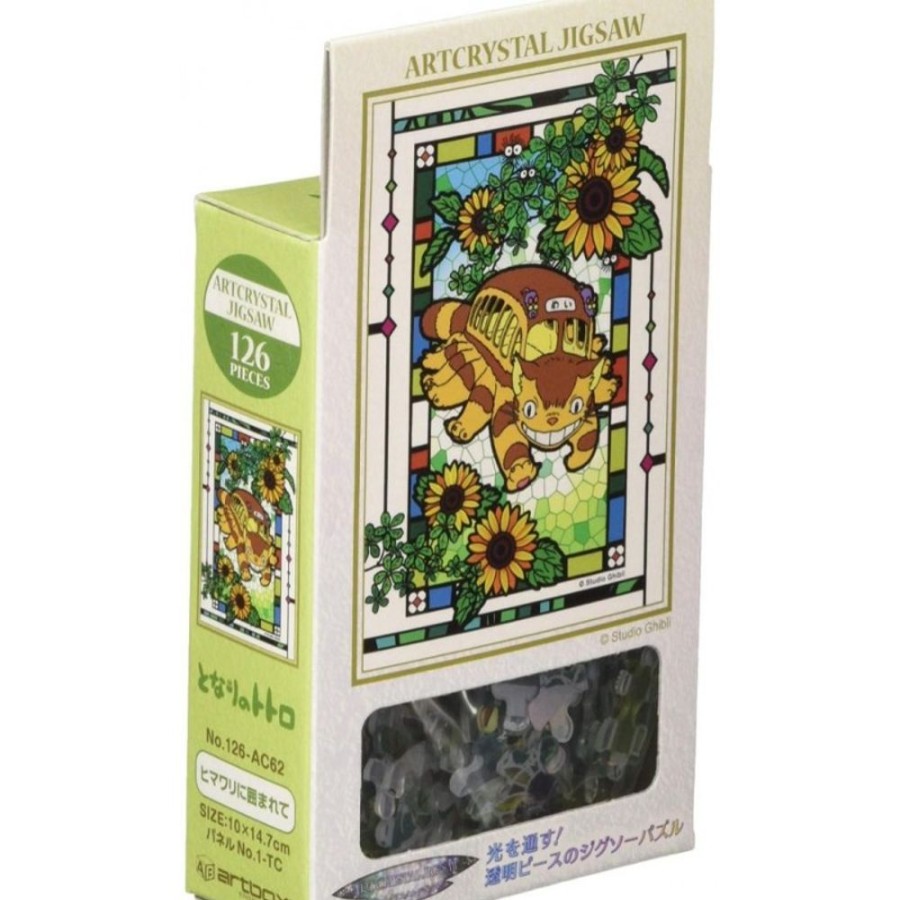 Jigsaw Puzzle | Maison Ghibli Stained Glass Puzzle 126P Catbus And Sunflowers - My Neighbor Totoro