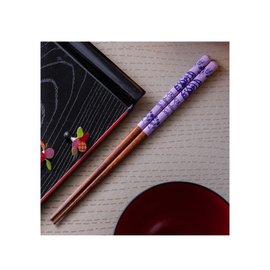 Kitchenware | Maison Ghibli Lacquered Chopsticks 21Cm Sketches Purple - Kiki'S Delivery Service