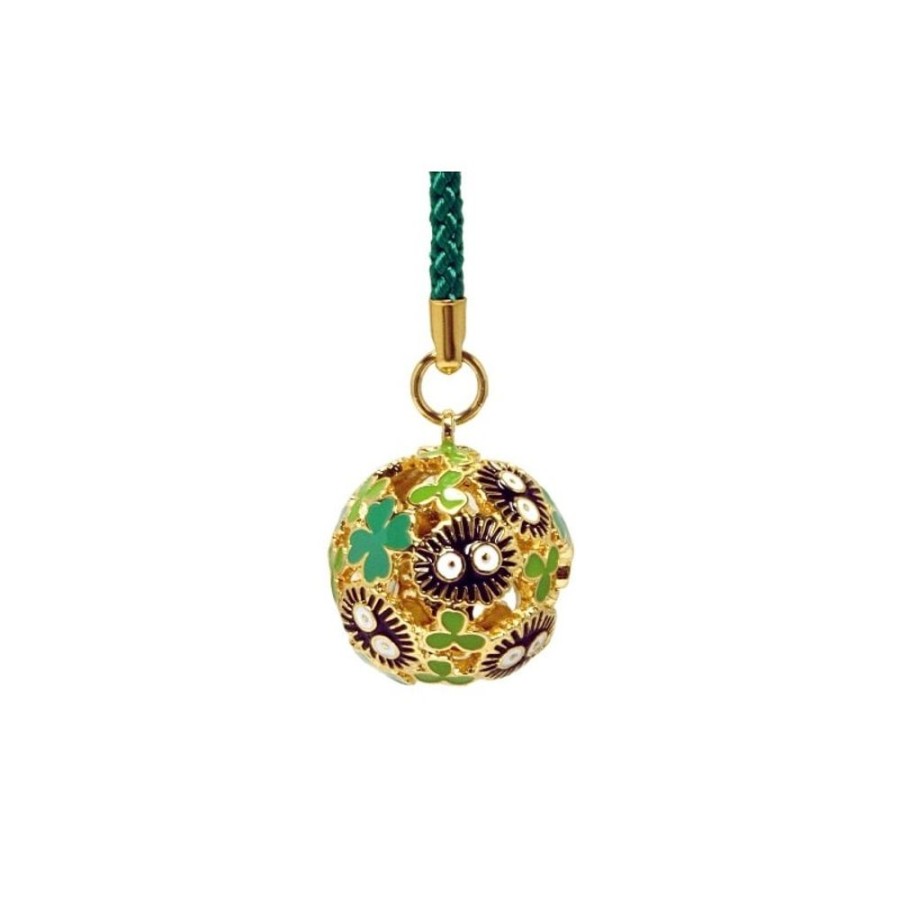 Straps | Maison Ghibli Golden Ring Bell Strap Sooot Sprites & Clover - My Neighbor Totoro