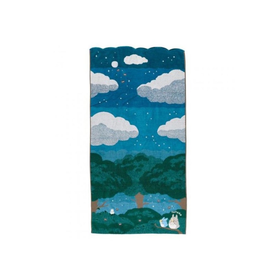 Household Linen | Maison Ghibli Bath Towel Under The Moon 60 X 120 Cm - My Neighbor Totoro