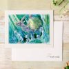 Postcards And Letter Papers | Maison Ghibli Watercolour Greeting Cards 24 X 15,8 Cm Ashitaka In The Forest - Prin