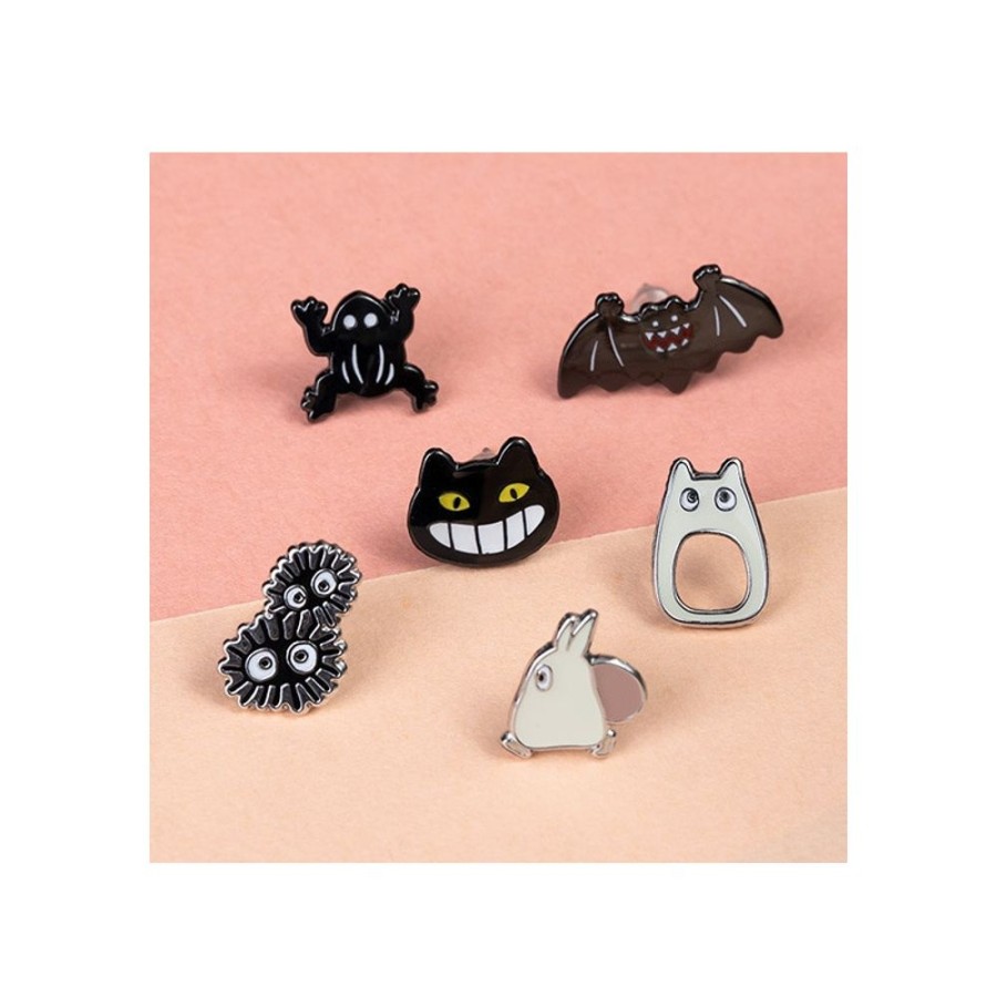 Jewellery | Maison Ghibli Totoro Opening Pierced Earrings Set Of 6 - My Neighbor Totoro