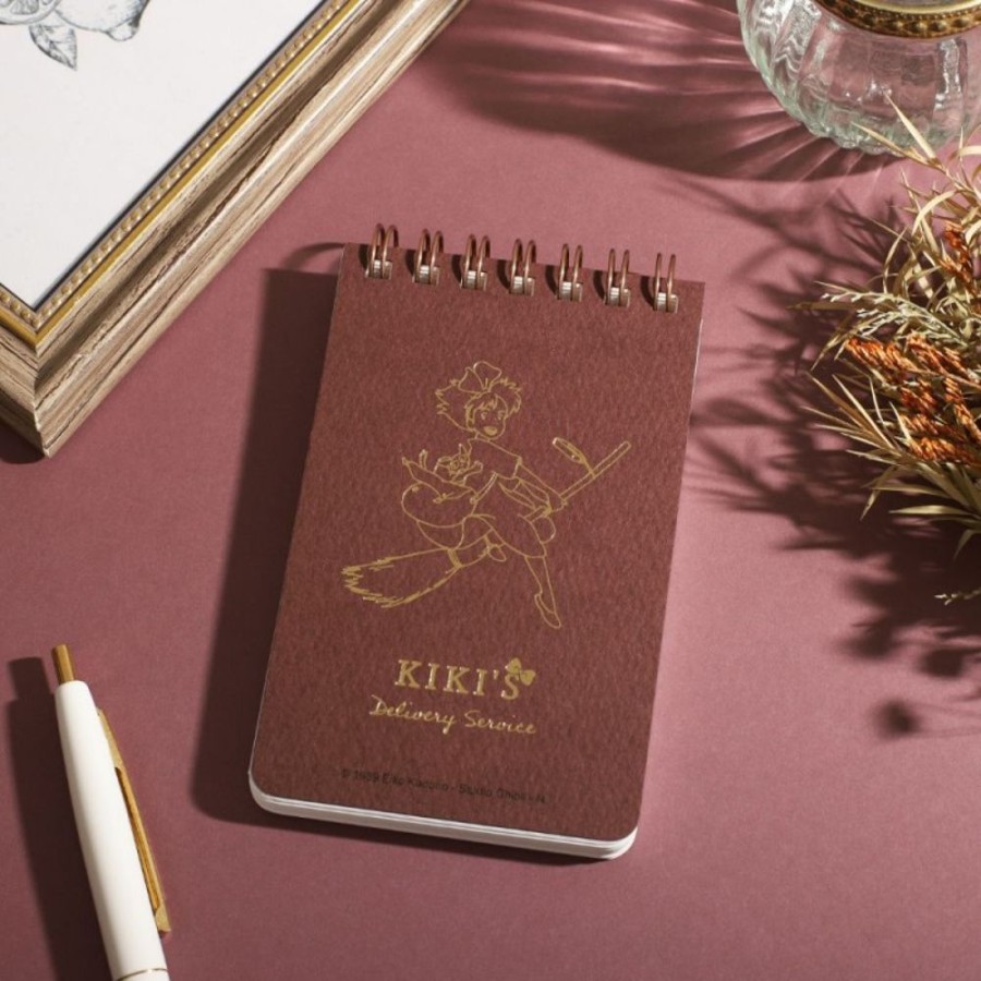 Notebooks And Notepads | Maison Ghibli Stamped Ring Notebook 11,5 7,2Cm Kiki On Her Broom - Kiki'S Delivery