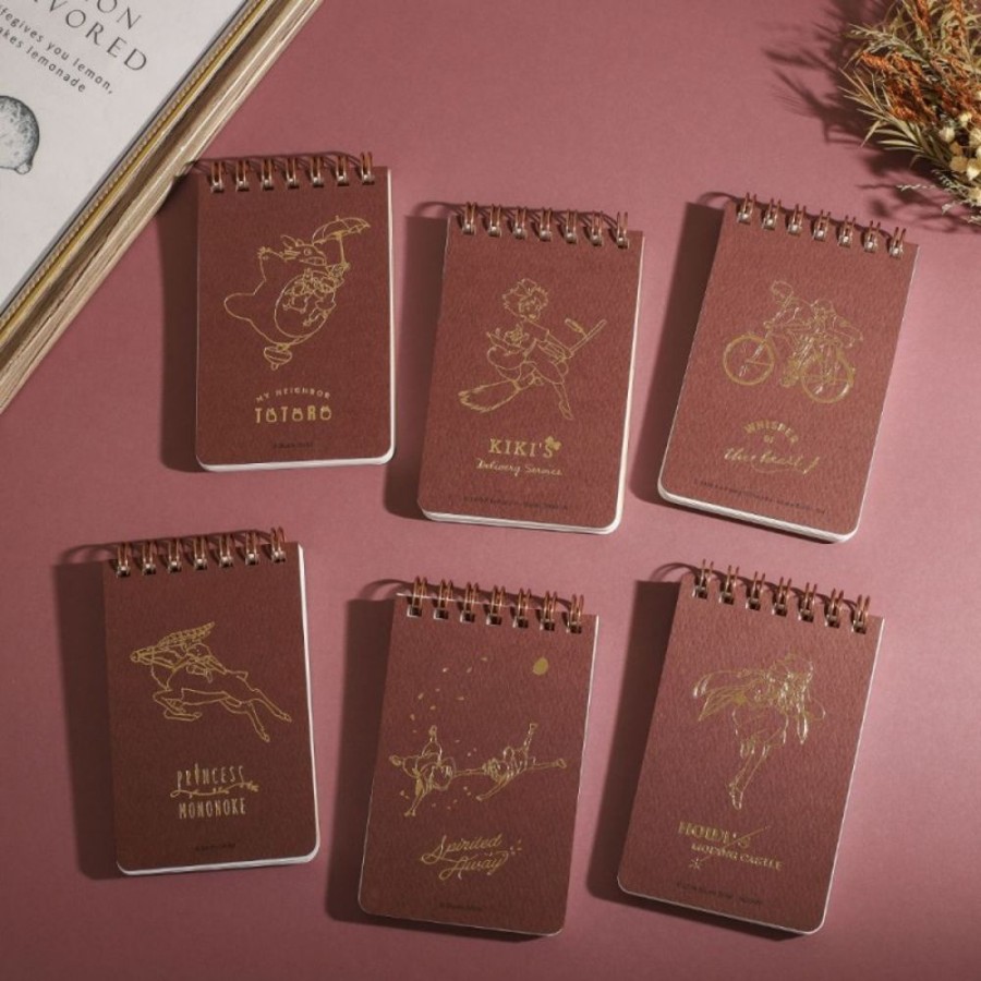 Notebooks And Notepads | Maison Ghibli Stamped Ring Notebook 11,5 7,2Cm Kiki On Her Broom - Kiki'S Delivery