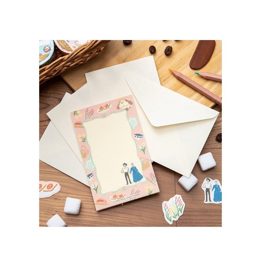 Postcards And Letter Papers | Maison Ghibli Letter Set Break Time Flowers - Howl'S Moving Castle