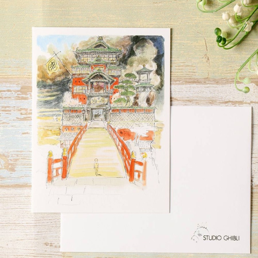 Postcards And Letter Papers | Maison Ghibli Watercolour Greeting Cards 24 X 15,8 Cm Aburaya - Spirited Away