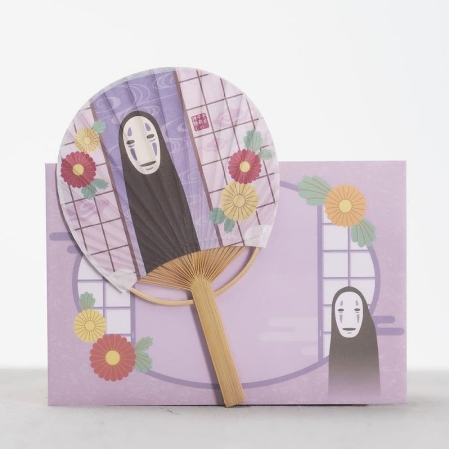 Accessories | Maison Ghibli Bamboo Fan & Letter Set No Face With Flower - Spirited Away