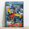 Wall Decoration | Maison Ghibli Wood Panel 01 - Lupin In A Plane - Castle Of Cagliostro