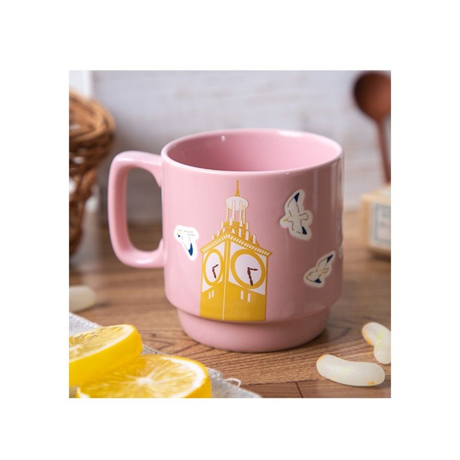 Kitchenware | Maison Ghibli Coloful Embossed Mug Kiki On Her Broom - Kiki'S Delivery Service