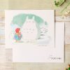 Postcards And Letter Papers | Maison Ghibli Watercolour Greeting Cards 24 X 15,8 Cm Winter - My Neighbor Totoro