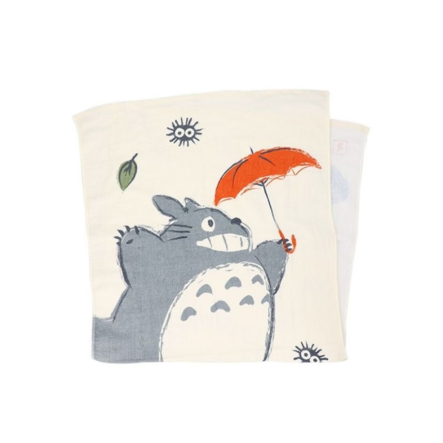 Household Linen | Maison Ghibli Imabari Large Bath Towel Big Totoro Umbrella 60X120 Cm - My Neighbor