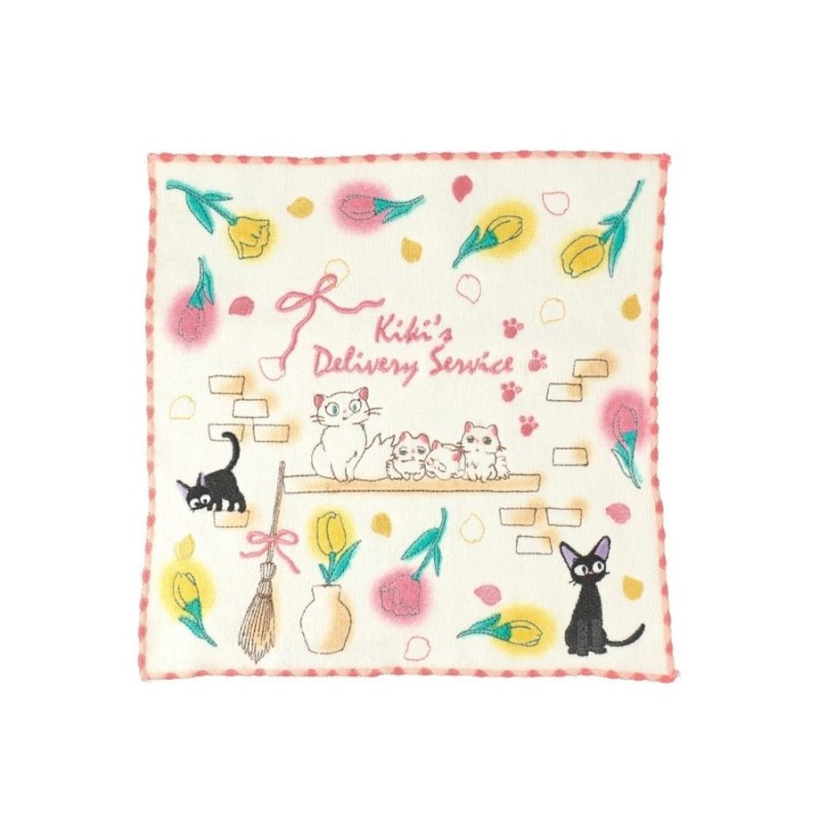 Household Linen | Maison Ghibli Mini Towel Cat Family 25 X 25 Cm - Kiki'S Delivery Service