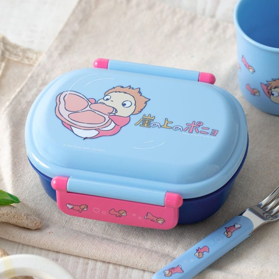 Kitchenware | Maison Ghibli Lunch Box 2 Locks Ponyo In The Ocean - Ponyo On The Cliff