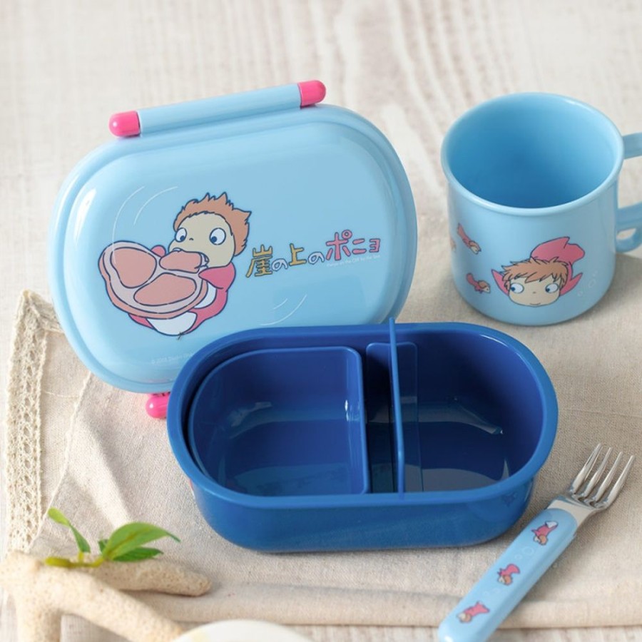 Kitchenware | Maison Ghibli Lunch Box 2 Locks Ponyo In The Ocean - Ponyo On The Cliff