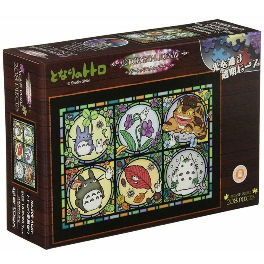 Jigsaw Puzzle | Maison Ghibli Stained Glass Puzzle 208P All Seasons - My Neighbor Totoro