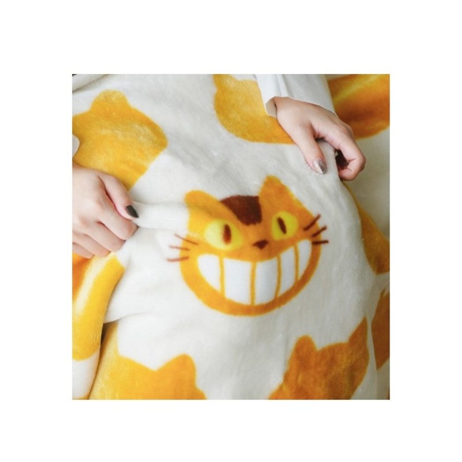 Household Linen | Maison Ghibli Long Blanket Catbus Silhouette 200X140 Cm - My Neighbor Totoro