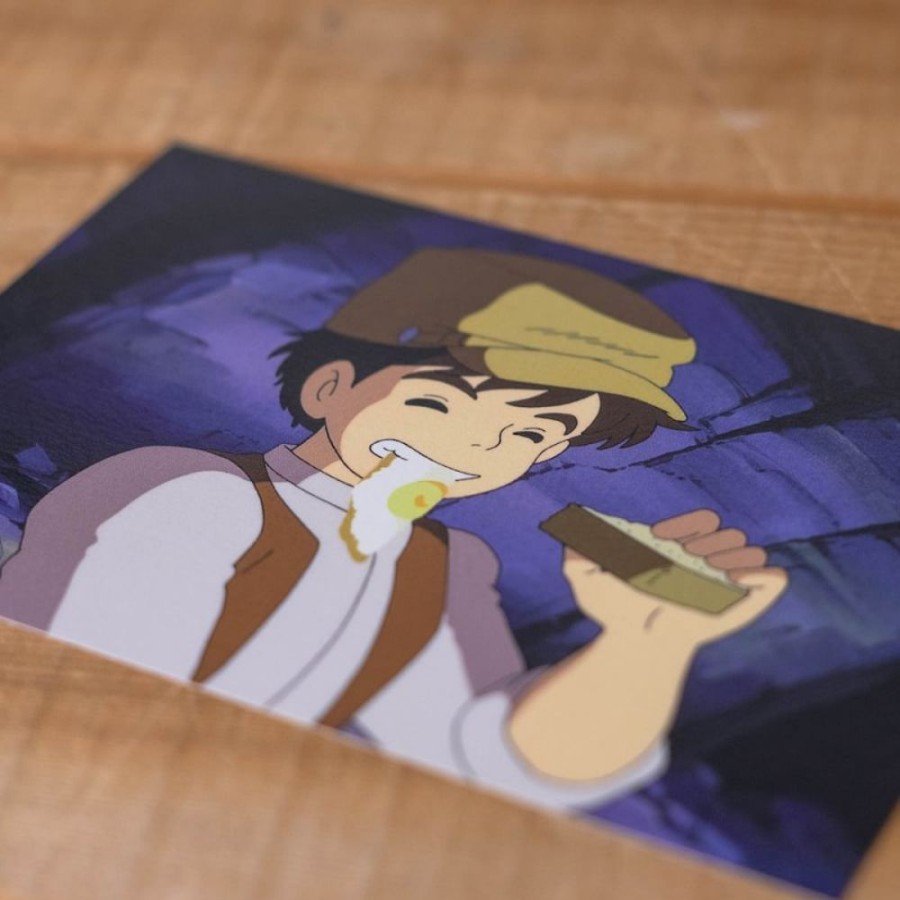 Postcards And Letter Papers | Maison Ghibli Postcard Pazu Snack - Castle In The Sky