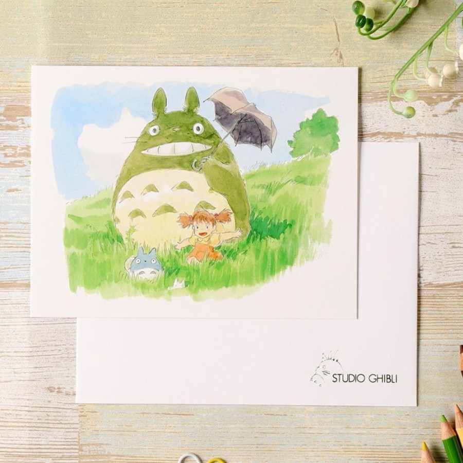 Postcards And Letter Papers | Maison Ghibli Watercolour Greeting Cards 24 X 15,8 Cm Mei & Totoro - My Neighbor To