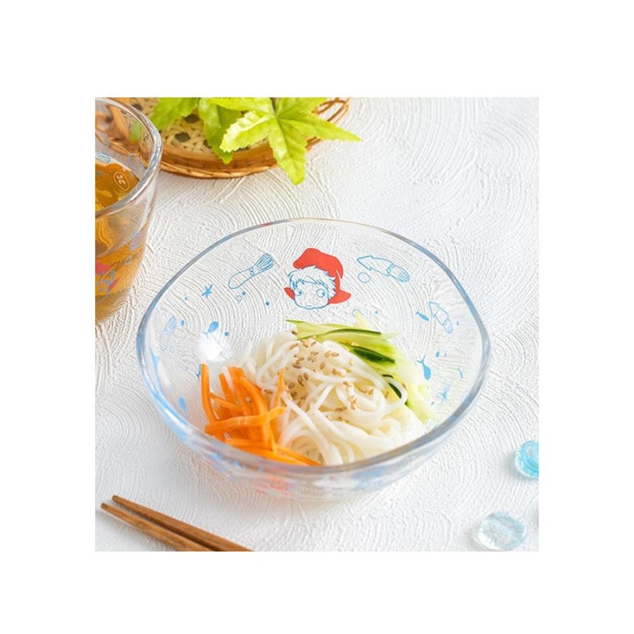 Kitchenware | Maison Ghibli Transparent Bowl 13Cm Ponyo Under The Sea - Ponyo On The Cliff